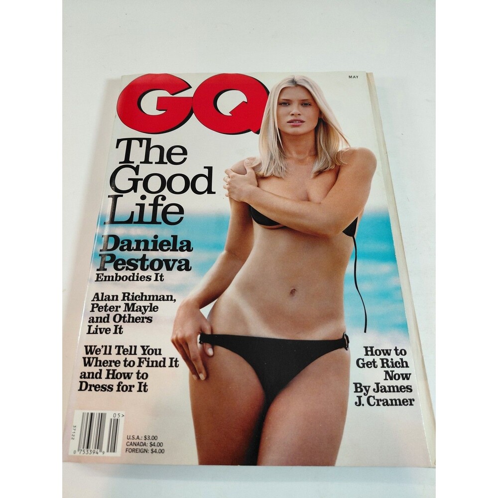 GQ Magazine May 1998 Daniela Pestova Cover The Good Life James J. Cramer Fashion